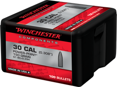 Winchester Ammo Power-Point .30 Cal .308 150gr Reloading Bullets - 100/Box — view 2