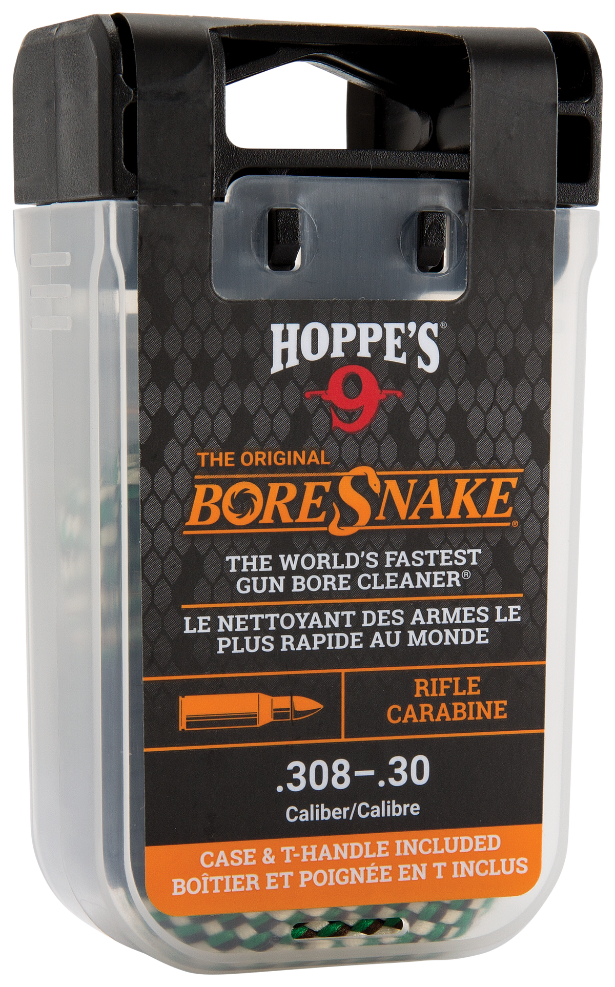 Hoppes BoreSnake Den .30/.308 Caliber Rifle Bore Cleaner - Bronze Bristle — view 2