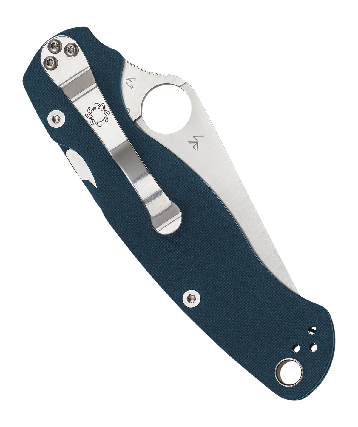 Spyderco Para Military 2 3.45" CPM SPY27 Plain Edge Cobalt Blue G-10 Folding Knife — view 2