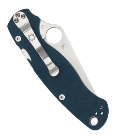 Spyderco Para Military 2 3.45" CPM SPY27 Plain Edge Cobalt Blue G-10 Folding Knife — view 2