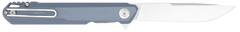 CobraTec Knives Monarch 3.5" Folding Plain Satin D2 Steel Blade Gray G10 Handle — view 2