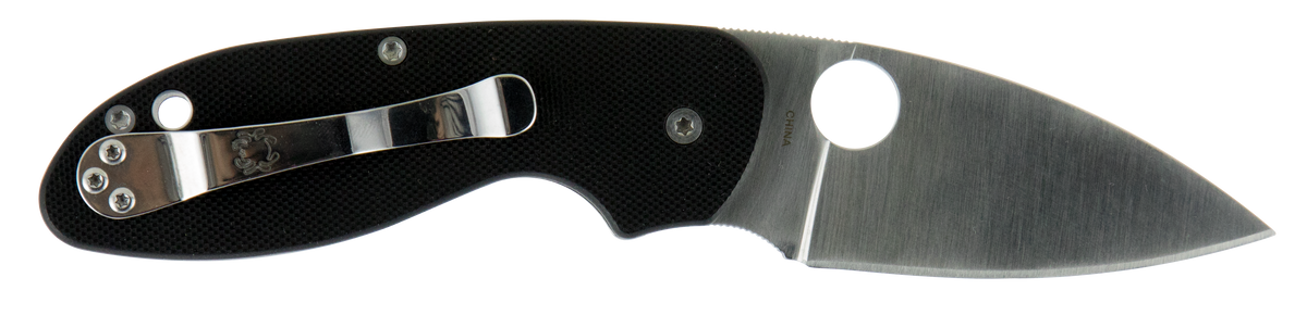 Spyderco Efficient 2.98" 8Cr13MoV Drop Point Plain Edge Black G10 Folding Knife — view 2