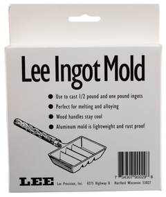 Lee Precision 90029 Ingot Mold 1/2 & 1 lb Aluminum/Wood Silver — view 2