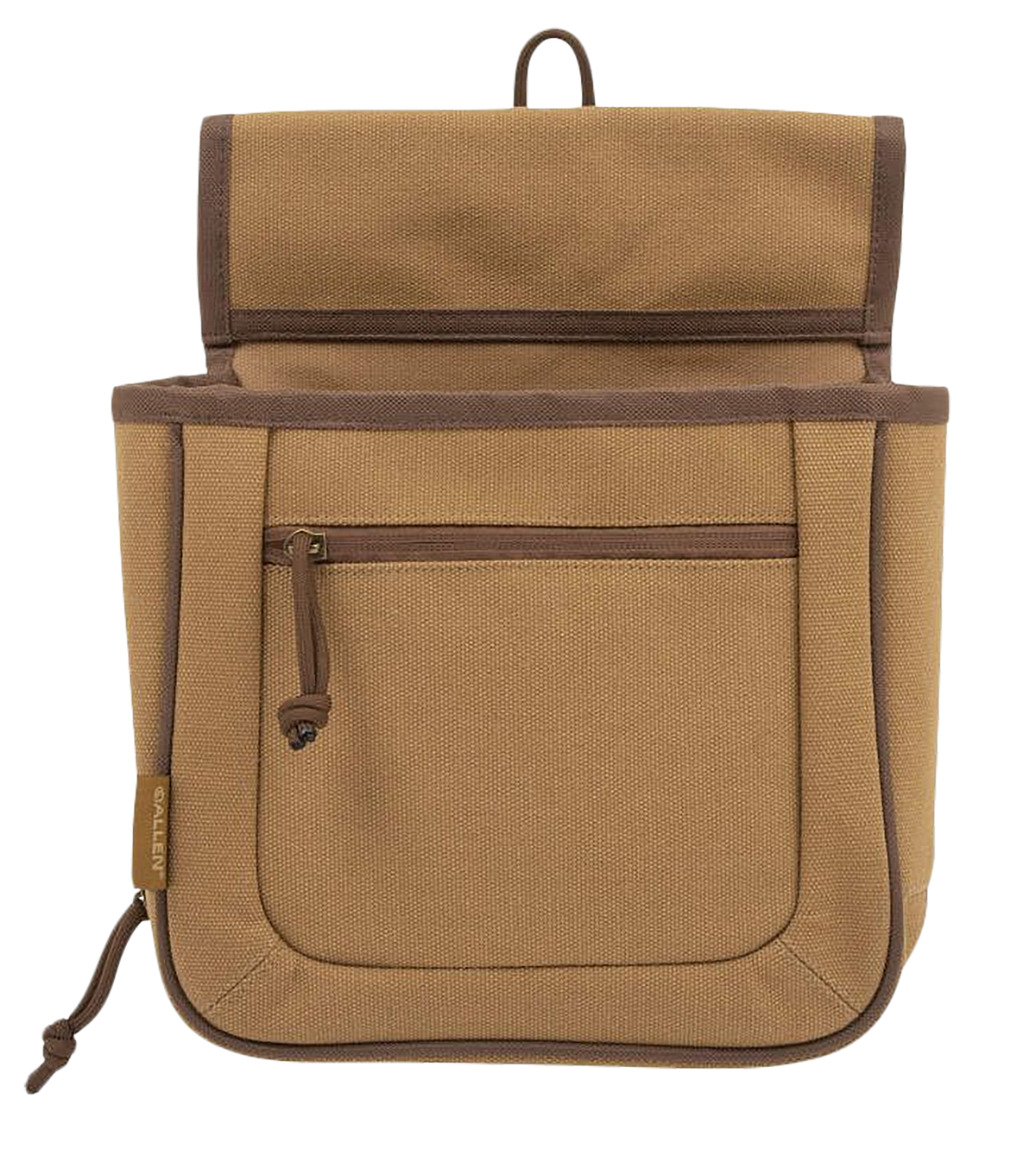 Allen Rival Double Compartment Shell Bag Tan Canvas Holds 2 Boxes 2-3/4" 12 Gauge — view 2