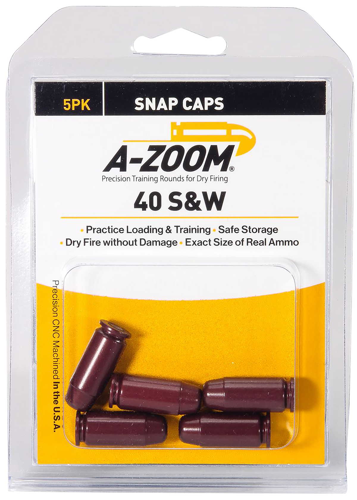 A-Zoom 15114 Pistol Snap Caps 40 S&W 5-Pack — view 2