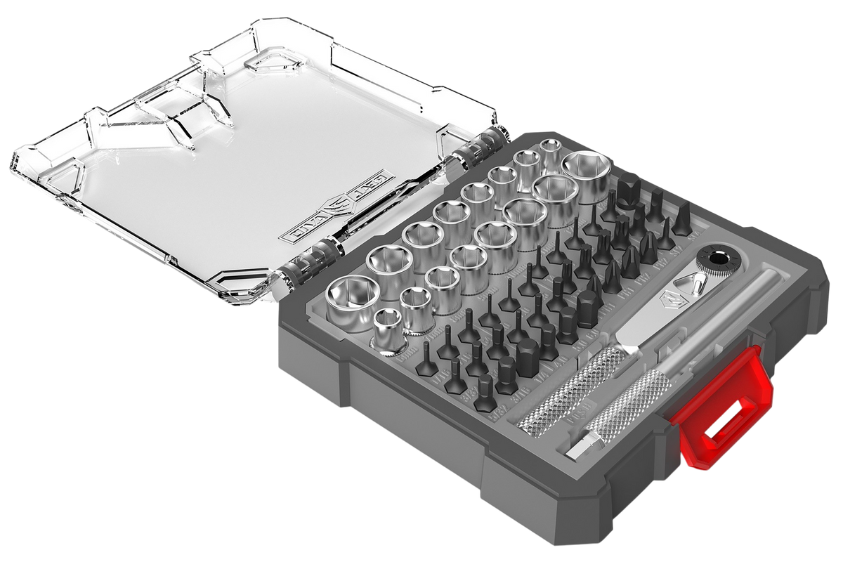 Real Avid X3 Driver Socket & Gunsmithing Bit Set 52-Piece Black/Gray — view 2
