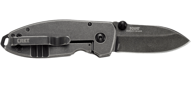 Columbia River Squid 2.16" Folding Drop Point Plain 8Cr13MoV Black Stonewash Frame Lock — view 2