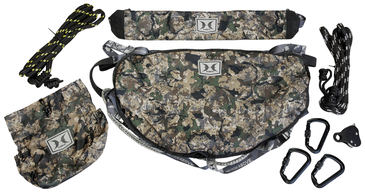 Hawk Helium Hammock Tree Saddle Chaos Camo 28-40 in 300 lb Capacity — view 2