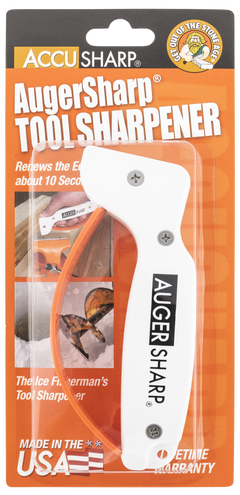 Accusharp 007C AugerSharp Diamond Tungsten Carbide Ice Auger Blade Sharpener White/Orange — view 2