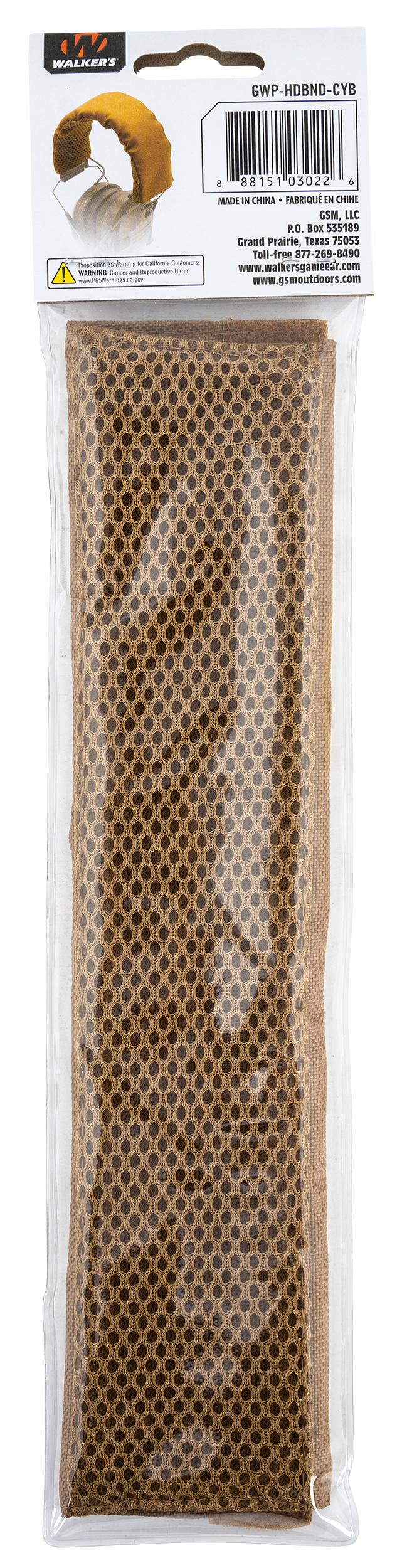 Walkers Game Ear Razor Headband Wrap Nylon Coyote Brown — view 2