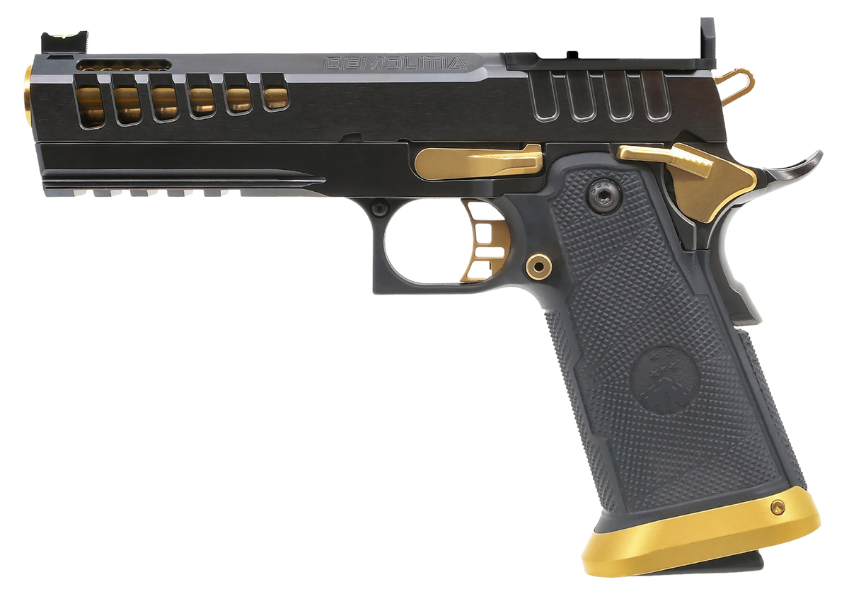 Watchtower Firearms Demolitia 9mm Luger 5" 20+1 Semi-Auto Pistol - Black/Gold — view 2