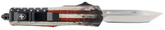 Templar Knife SWUS232 Gen II Wood US Flag Small 2.69" OTF Tanto Plain Powder Coated 440C 4.31" Painted Wood Grain US Flag Aluminum Handle Glass Breaker — view 2