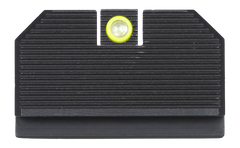Night Fision GLK-OPBS-RMR-MOS-YGZX Optic Plate + Backup Sights Combo - 17-4 Stainless Steel Black Nitride - Yellow Tritium Front / Blacked Out Rear - Fits Glock Full Size MOS 17/19/47 - RMR / 507C Footprint — view 2