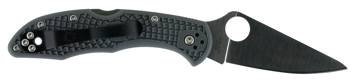 Spyderco Delica 4 Lightweight 2.88" VG-10 Drop Point Plain Gray FRN Folding Knife — view 2