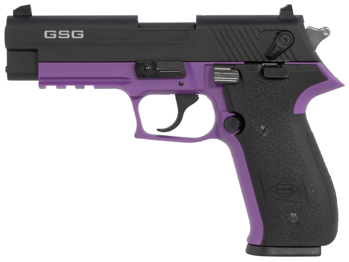GSG FireFly 22 LR 4" 10+1 DA/SA Semi-Auto Pistol - Purple Frame, Black Slide — view 2