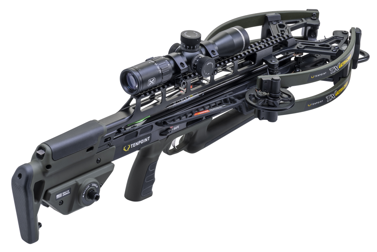 TenPoint TX Ultra 29.5 Crossbow w/ ACUslide MAXX & EVO-X Marksman Elite Scope 460 FPS - Moss Green — view 2