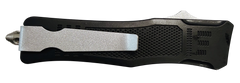 Xcaliber Knife Company 9mm Small 2.75" OTF Drop Point Black 440C SS - 3.91" Steel Handle — view 2