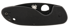 Spyderco Efficient 2.98" Plain Edge Black DLC 8Cr13MoV Black G10 Folding Knife — view 2