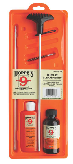 Hoppes U270B Rifle Cleaning Kit 7mm/.270/.280 Cal Clam Pack — view 2