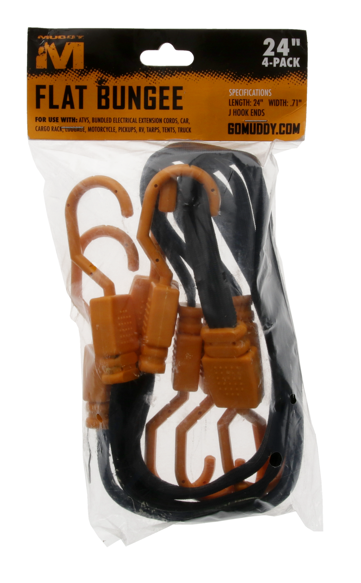 Muddy 24\" Flat Bungee 1\" Width 4-Pack — view 2