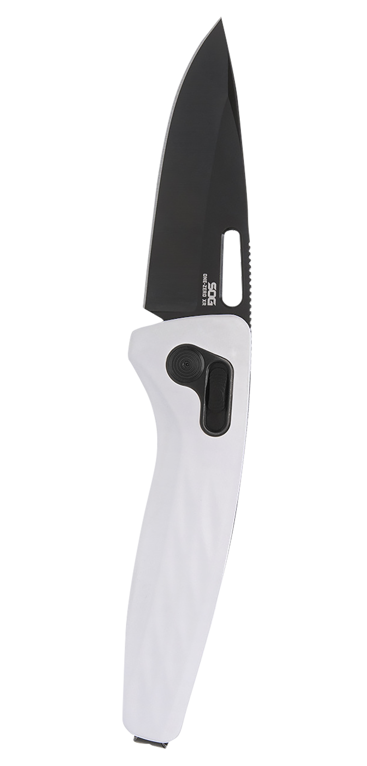 S.O.G One-Zero XR 3.10" Folding Plain CPM S35VN White Sculpted Aluminum Handle — view 2