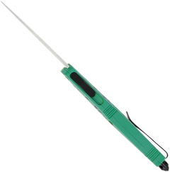 CobraTec FS-3 Fishing Lure 3" OTF Dagger Plain D2 Steel Green Aluminum Handle — view 2