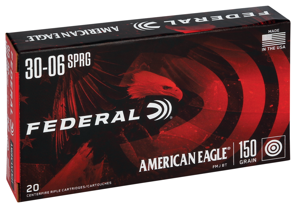 Federal AE3006N American Eagle Rifle 30-06Springfield 150gr Full Metal Jacket Boat Tail 20 Per Box/25 Case — view 2