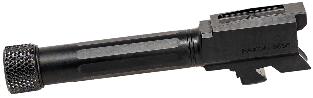 Faxon Firearms Match Series 9mm Luger Fluted Threaded Barrel - Glock 43/43X - 416-R Stainless - Black Nitride — view 2