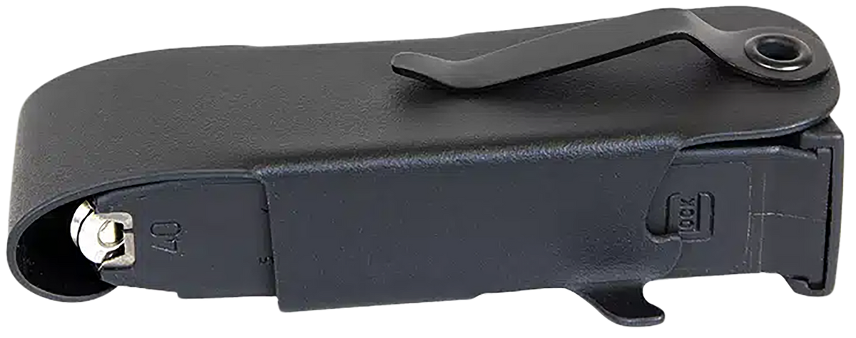 1791 Gunleather Snagmag Belt Clip Single Mag Carrier Black Leather - Springfield XD-M / Ruger SR - Right Hand — view 2