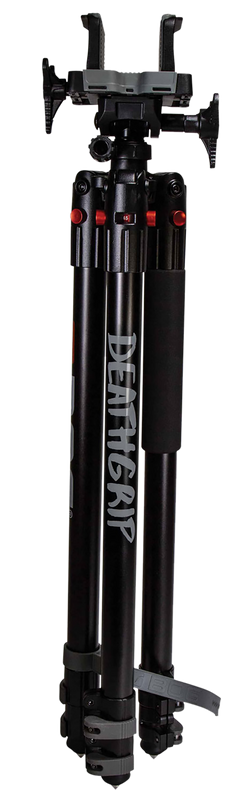 Bog-Pod DeathGrip 7"-59" Aluminum Shooting Tripod - Black — view 2