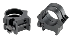 Weaver Mounts Quad Lock Detachable Rings 1" High Matte Black Aluminum - Quick Detach — view 2