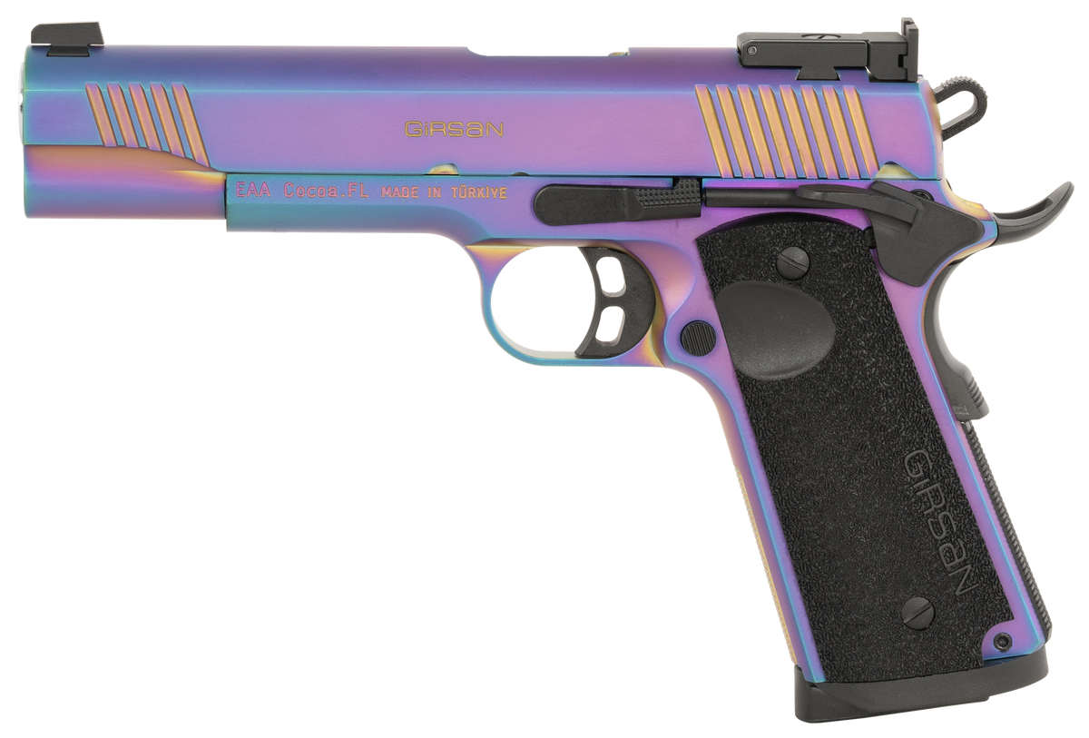 EAA Girsan MC1911 45 ACP 5" 8+1 SAO Pistol - Multi-Color PVD — view 2