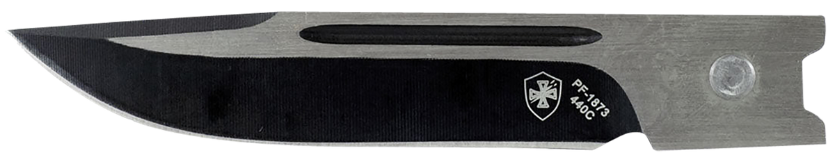 Templar Knife LCAP331 Gen II Captain Large 3.50" OTF Drop Point Plain Black Oxide Stonewashed 440C 5.25" Red/White/Blue w/Star Aluminum Handle Glass Breaker — view 2