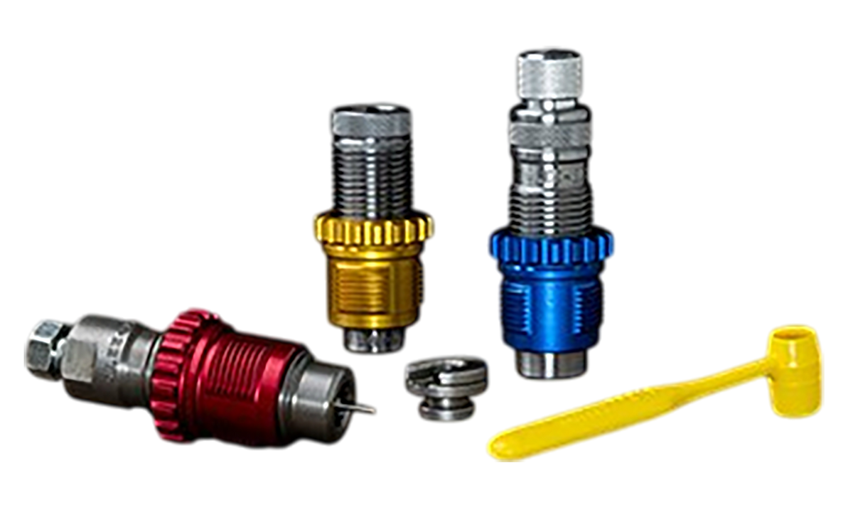 Lee Precision 92280 Single Stage Reloading Press 9mm Luger - Breech Lock Carbide 3-Die Set — view 2