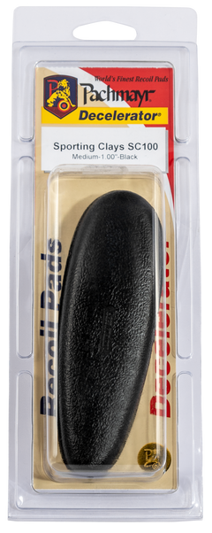 Pachmayr SC100 Decelerator Sporting Clay Recoil Pad Medium 1" Black Rubber — view 2