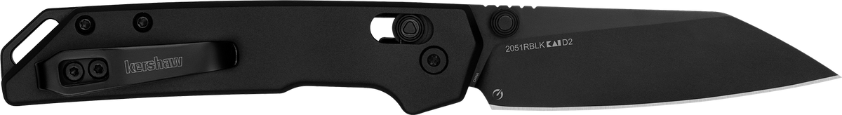 Kershaw Iridium Mini 2051RBLK 3" D2 Reverse Tanto Plain Black Oxide Folding Knife — view 2