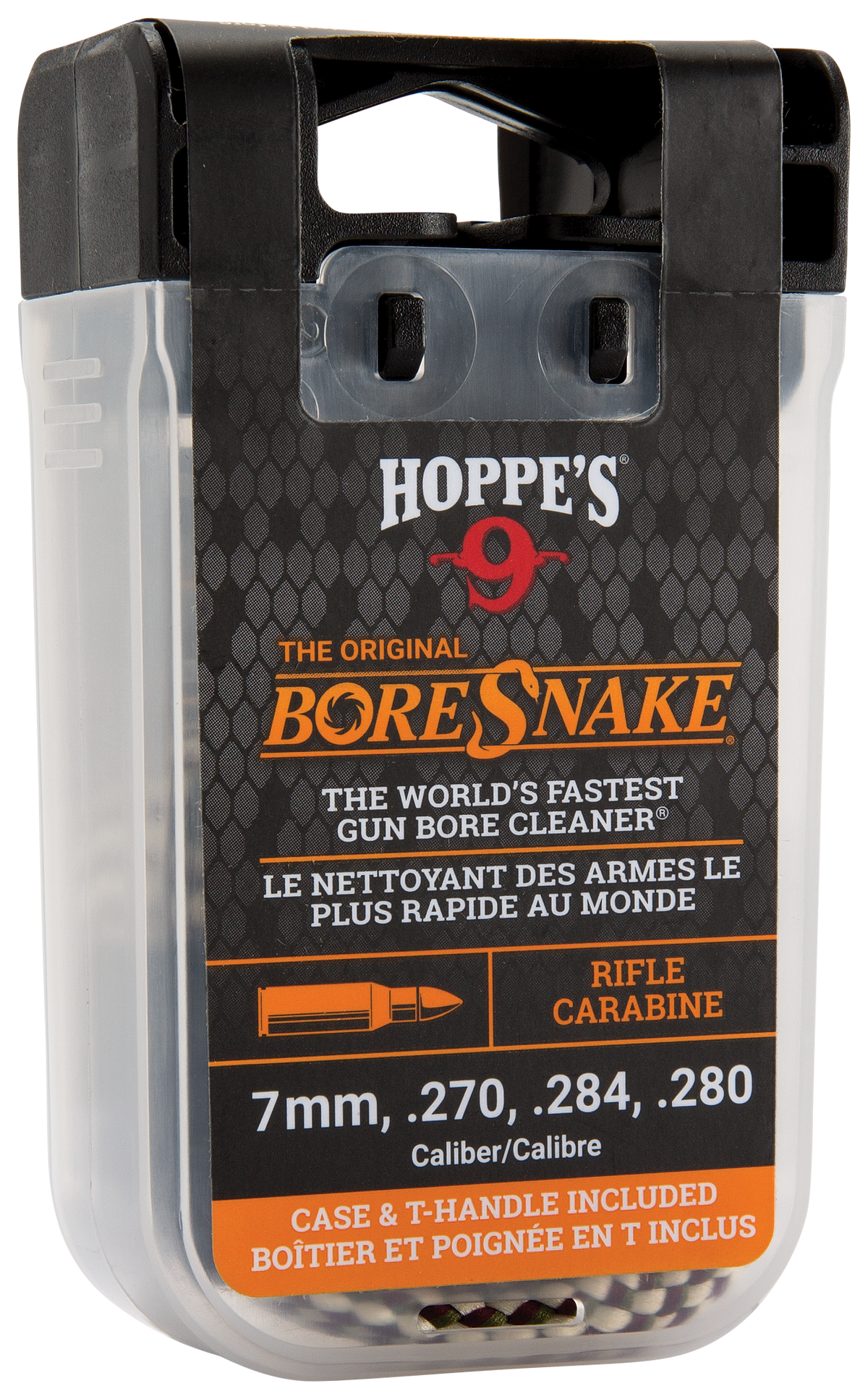 Hoppes BoreSnake Den 270/284/7mm Rifle Bore Cleaner Rope - Bronze Bristle — view 2