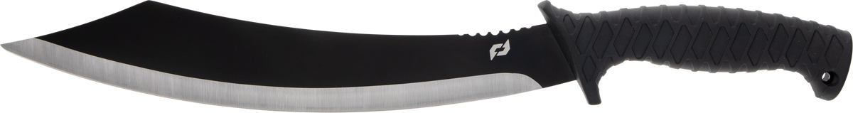 Schrade Decimate Parang 11.75" Parang Plain Black Oxide 3Cr13 Steel Fixed Blade Knife - Black Rubber Overmold Handle — view 2