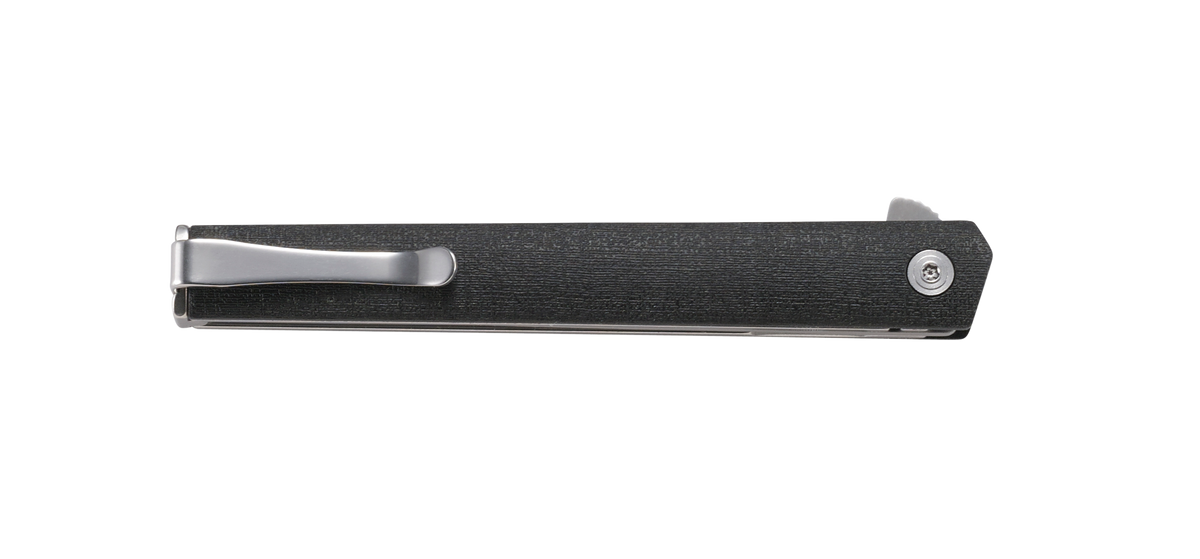 Columbia River 7097 CEO 3.35" Folding Plain Satin AUS-8A Black GRN Flipper Knife — view 2