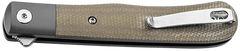 Boker Plus Modern Trapper Uno 01BO930 3.23" Plain Nitro-V Blade Green Micarta Liner Lock Folder — view 2