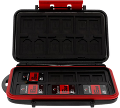 Stealth Cam Memory Card Storage Case 16GB SD 4-Pack - Black/Red — view 2