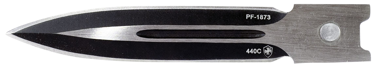 Templar Knife LBTB131 Gen II Back The Blue Large 3.50" OTF Dagger Plain 440C Black Oxide Stonewashed 5.25" Blue Line Aluminum Handle — view 2