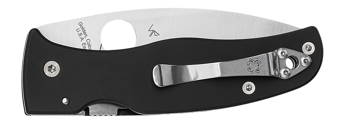 Spyderco Bodacious C263GP 3.66" CPM S30V Satin Plain Edge Black G-10 Folding Knife — view 2