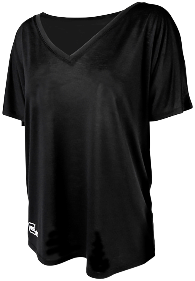 Glock Girl Relaxed V-Neck T-Shirt Black 2XL — view 2
