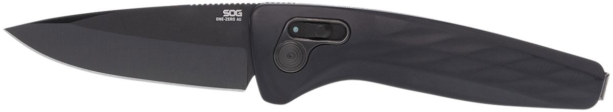 S.O.G One-Zero AU Auto 3.10" Folding Plain CPM S35VN Black Aluminum Handle — view 2