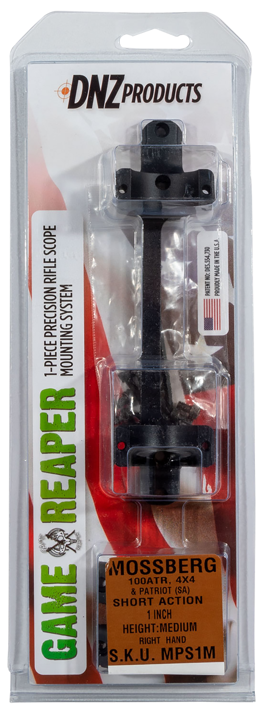 DNZ Game Reaper-Mossberg 1-Piece Scope Mount & Ring Combo 1" Medium Matte Black - Mossberg Patriot — view 2