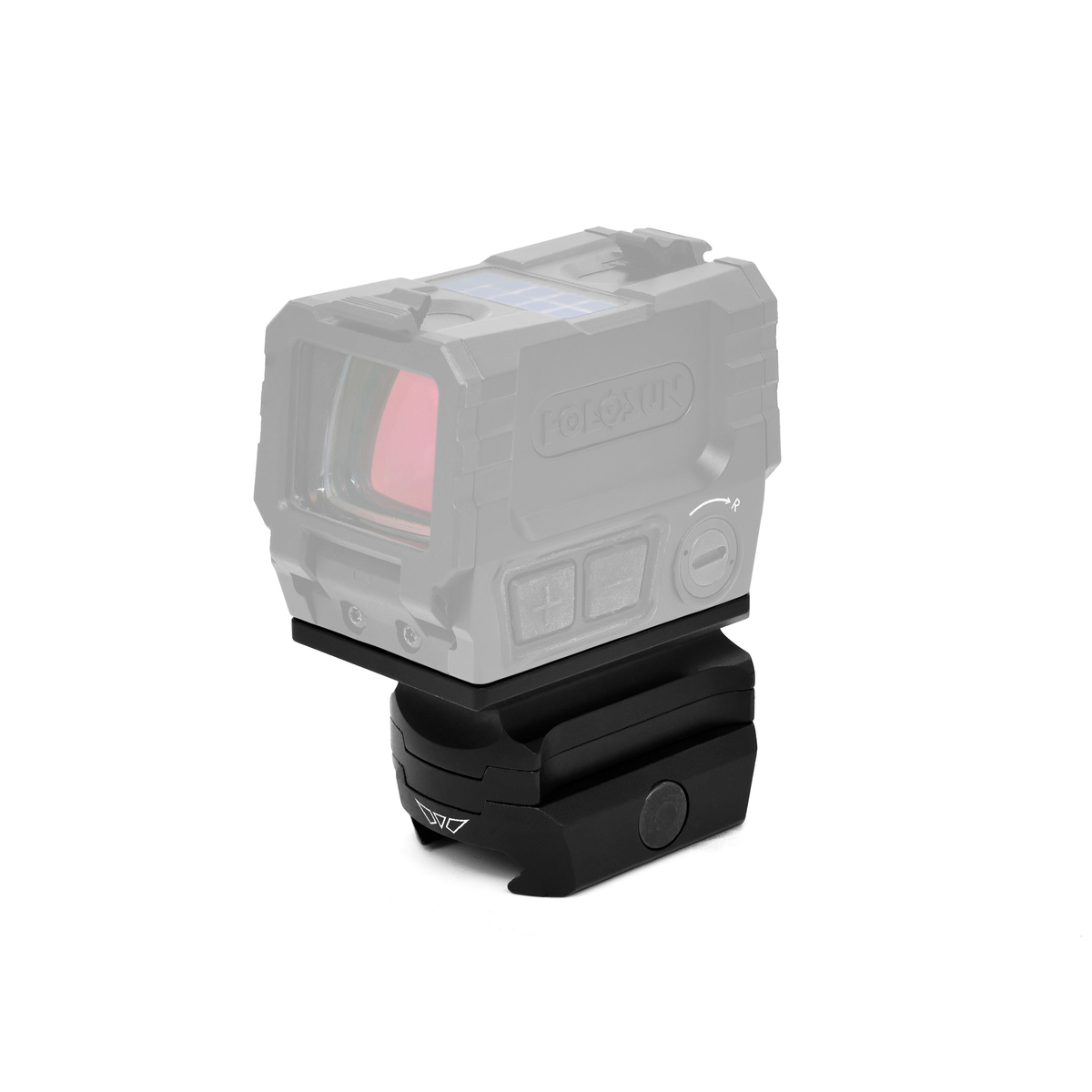 Warne 6105M Red-Dot Riser Holosun AEMS Super High 2.25" Picatinny Mount - Black Anodized — view 2