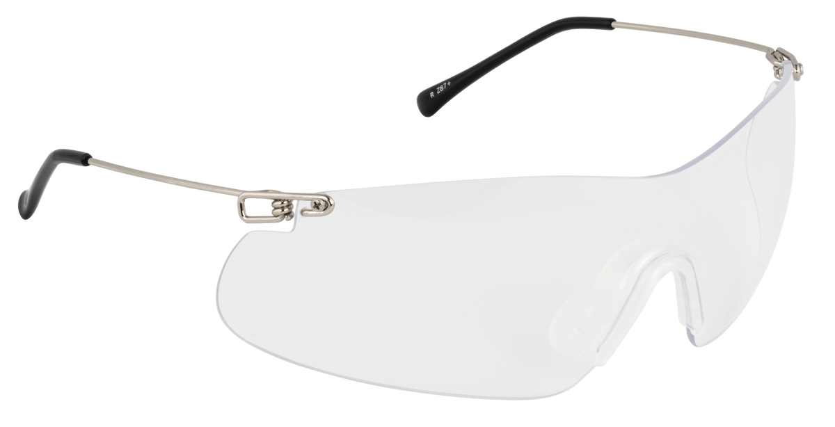 Radians Clay Pro Shooting Glasses Amber Lens Wraparound Silver Frame — view 2