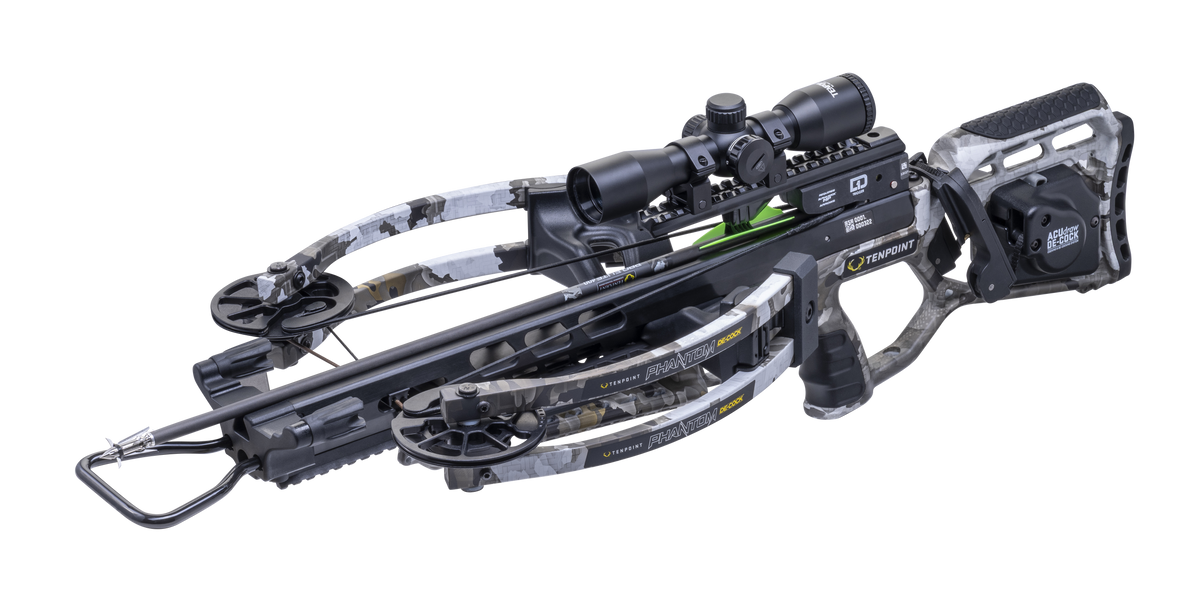 TenPoint Phantom De-Cock Crossbow 400 FPS w/ ACUdraw & Pro-View 400 Scope Moss Green — view 2