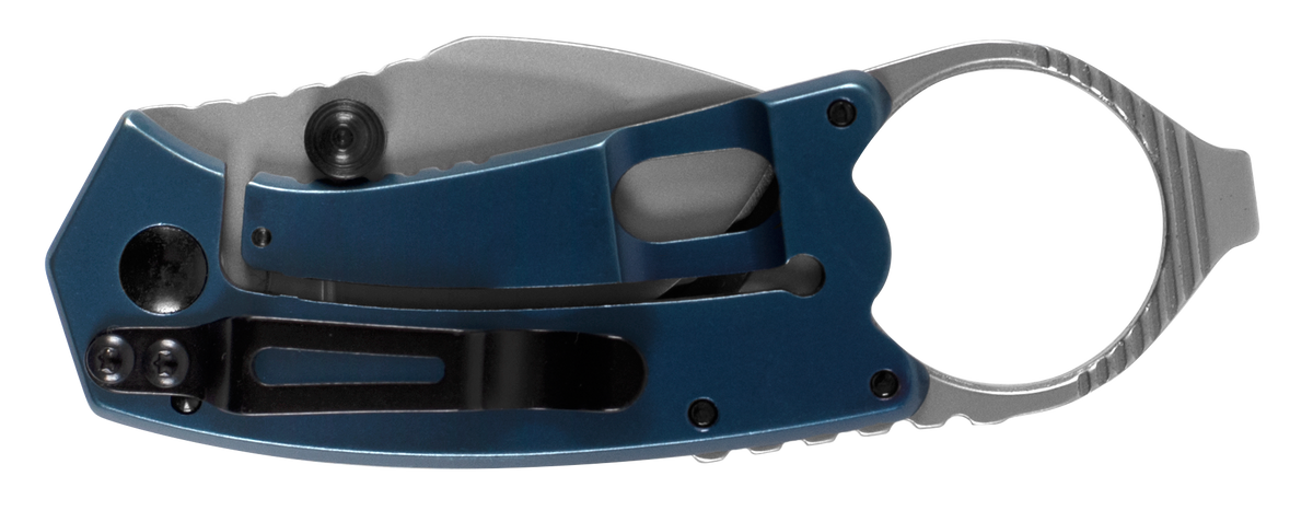 Kershaw Antic 8710 1.70" Folding Drop Point Plain 8Cr13MoV Blue PVD SS Handle — view 2